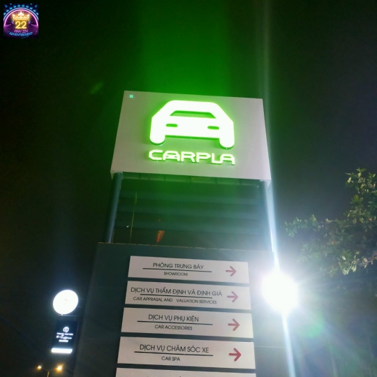 TRỤ PANO CHỮ NỔI MẶT MICA SỮA DÁN DECAL - LED SIÊU SÁNG 12V