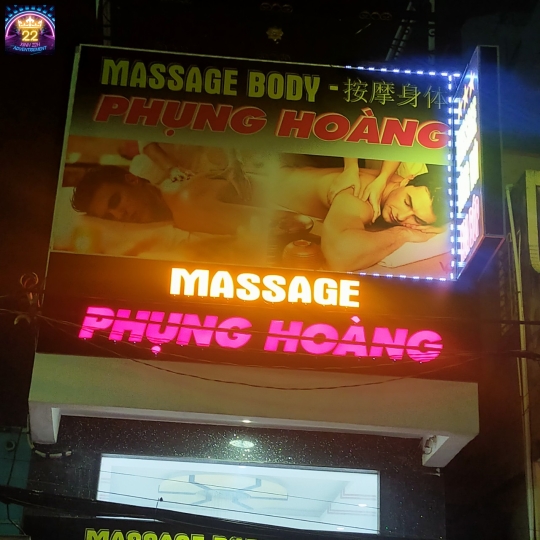 BIỂN HIỆU CHỮ NỔI MICA CÓ ĐÈN SIÊU SÁNG MASSAGE