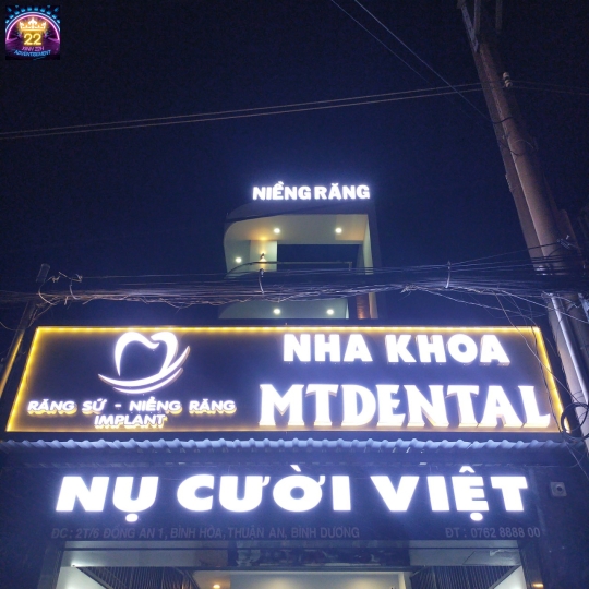 ALU CHỮ NỔI NHA KHOA SIÊU SÁNG