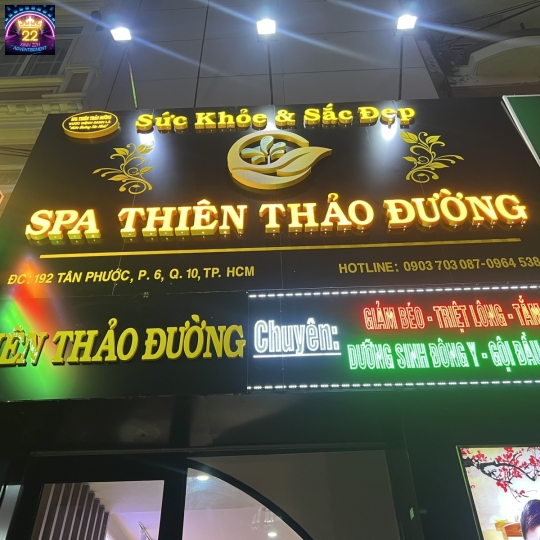 BẢNG HIỆU SPA THIÊN THẢO ĐƯỜNG
