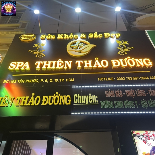 BẢNG HIỆU SPA THIÊN THẢO ĐƯỜNG